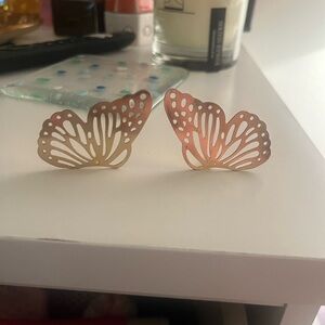 Butterly Wing Earrings Gold